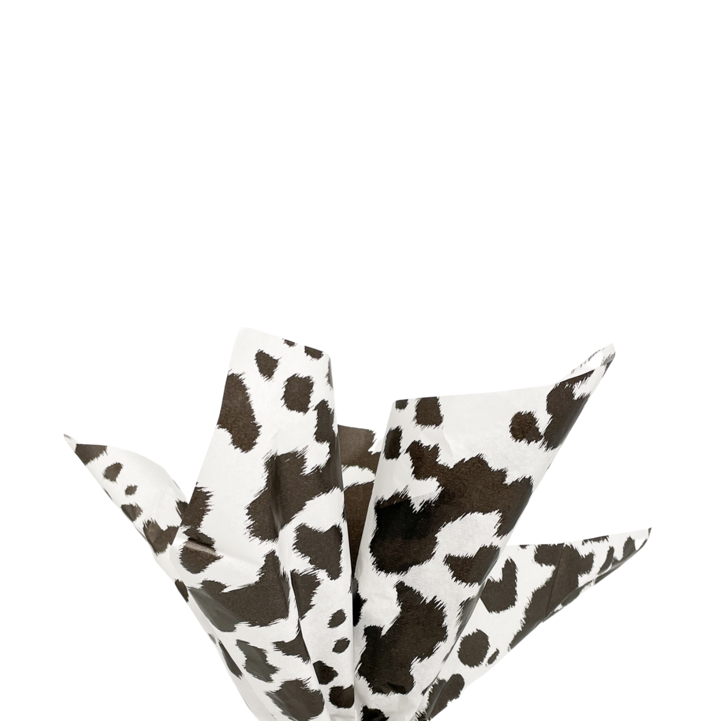 Black Cowhide Print Tissue Paper (Pack of 6)