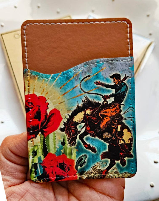 Cactus Rose Cowboy Card Holder