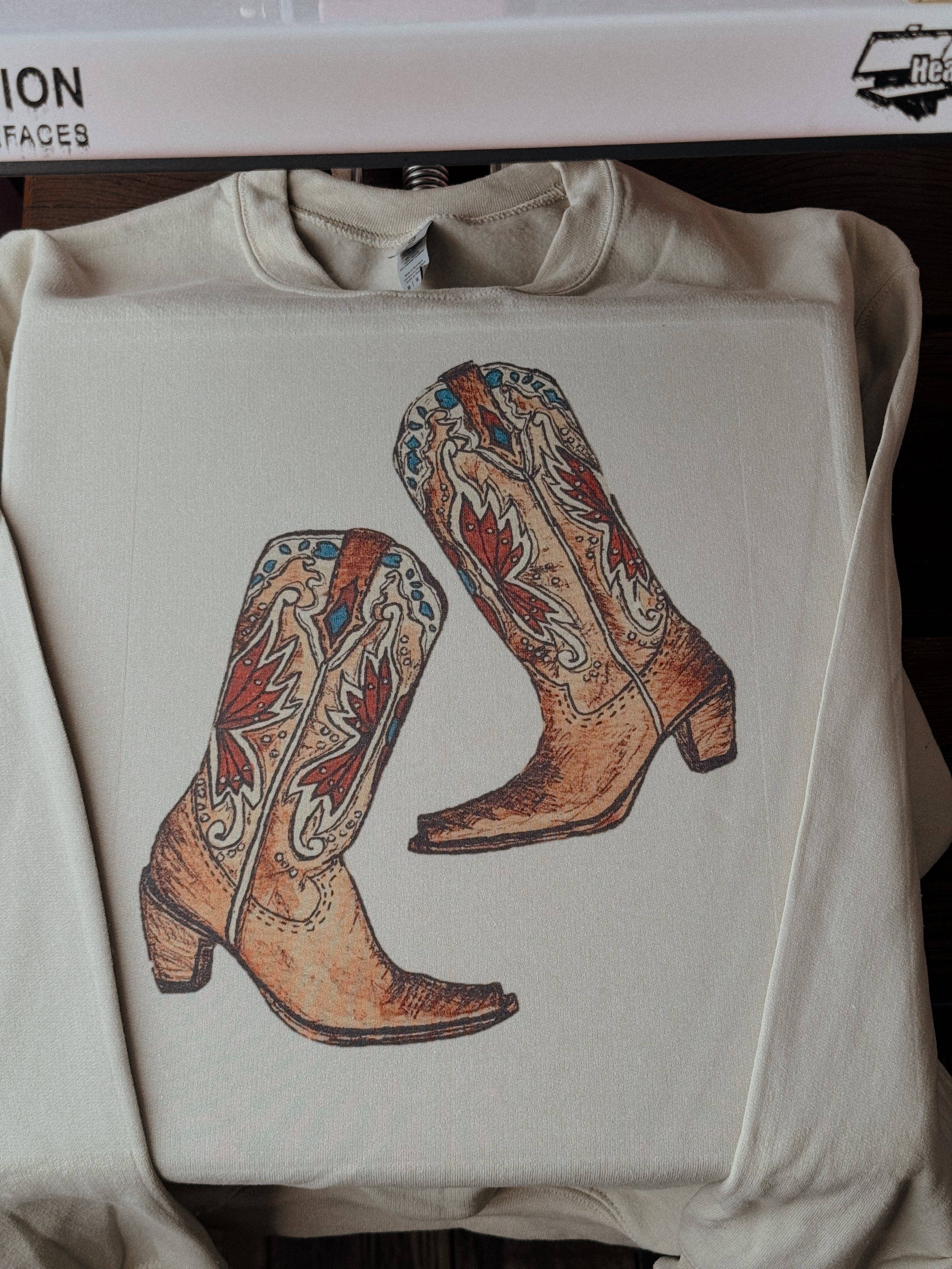 Cowgal Boots Crewneck