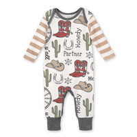 Western  Howdy Partner Cotton Romper