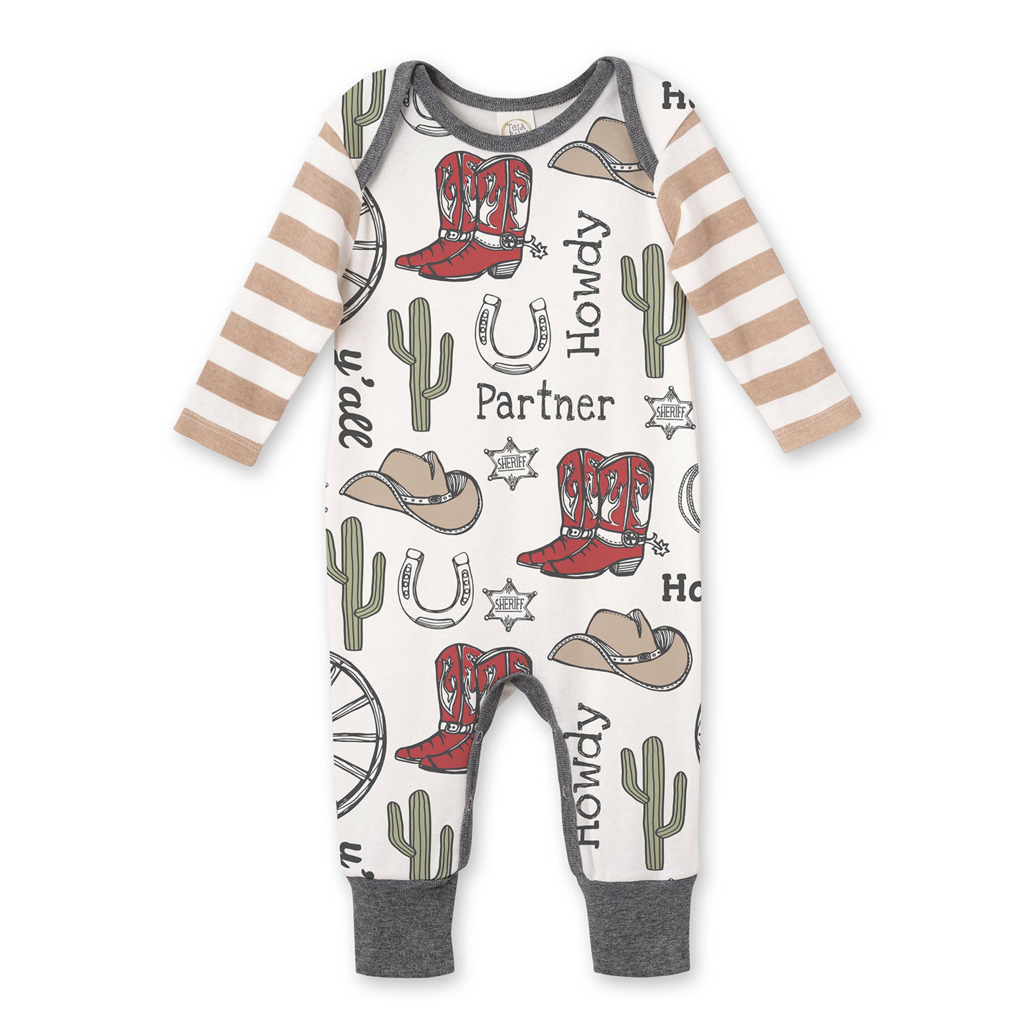 Western  Howdy Partner Cotton Romper