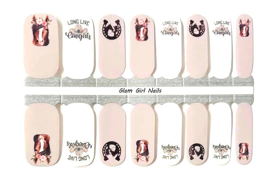 Long Live Cowgirls Western Nail Wraps