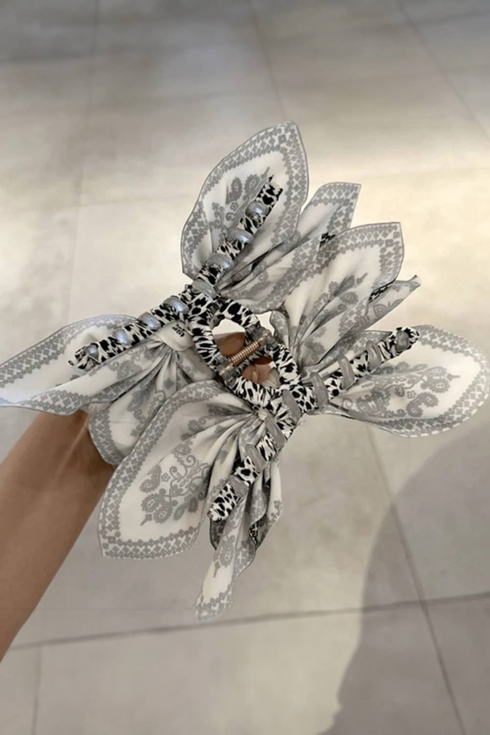 Paisley Bow Knot Hair Clip