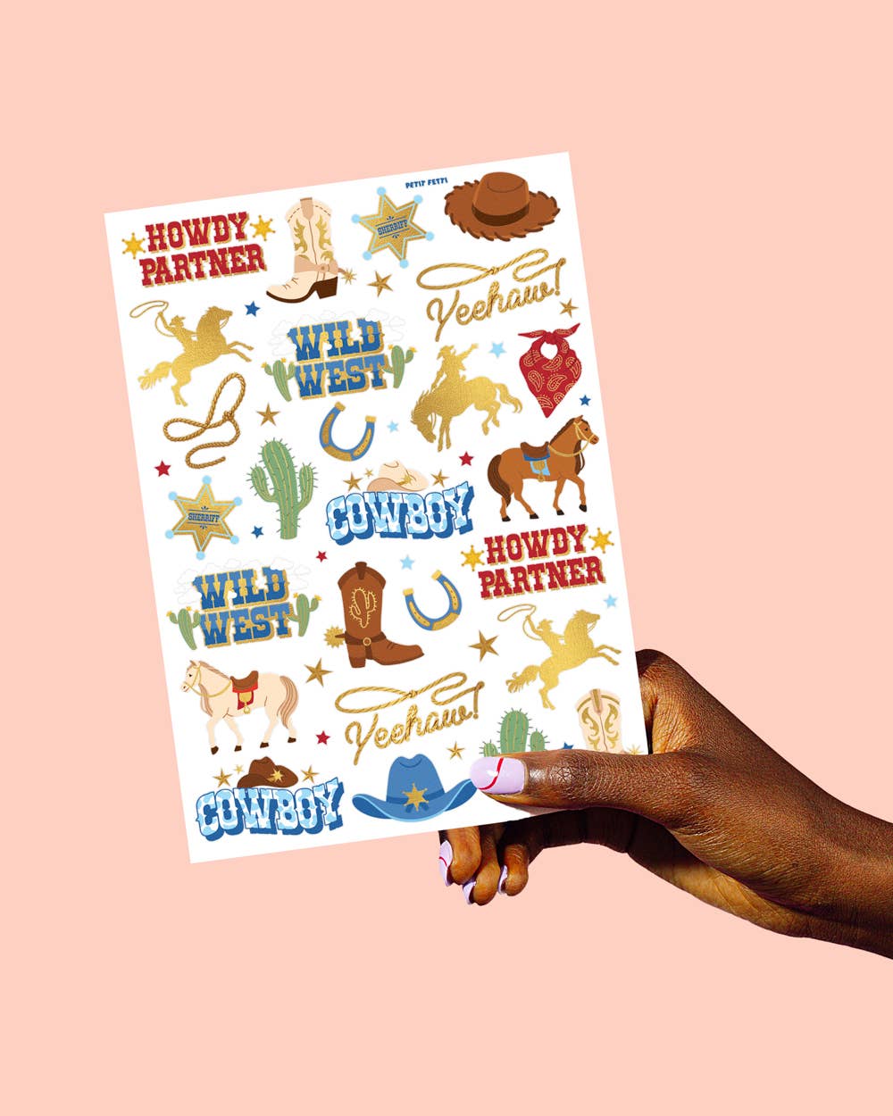 Wild Wild West Tats - 52 temporary tattoos, western kids