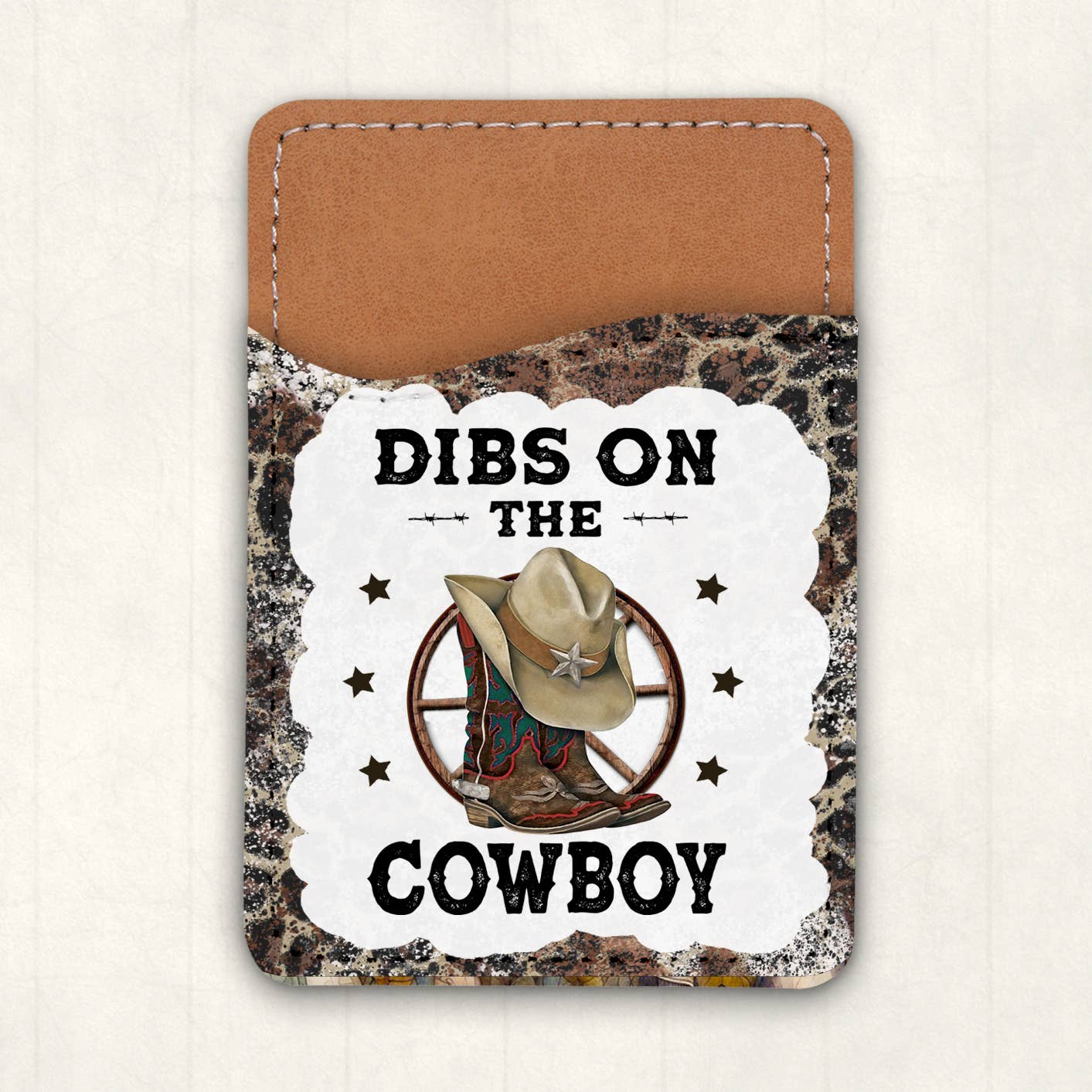 Dibs On The Cowboy Western Card Holder