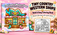 Tiny Country Western Shops Coloring Book