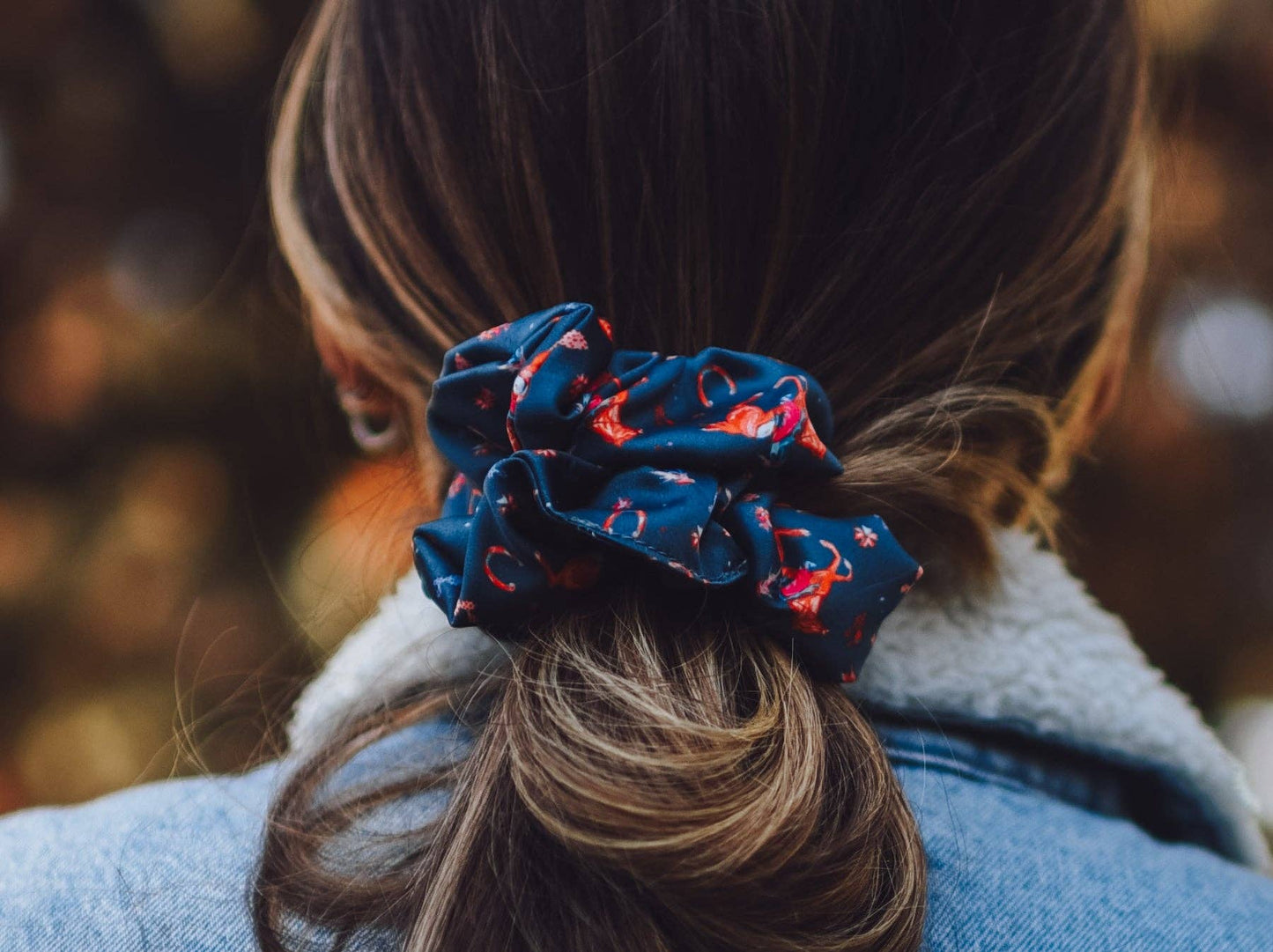 Blonde Cowgirl and Horse Scrunchie