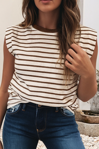 Stripe Ribbed Tank Top