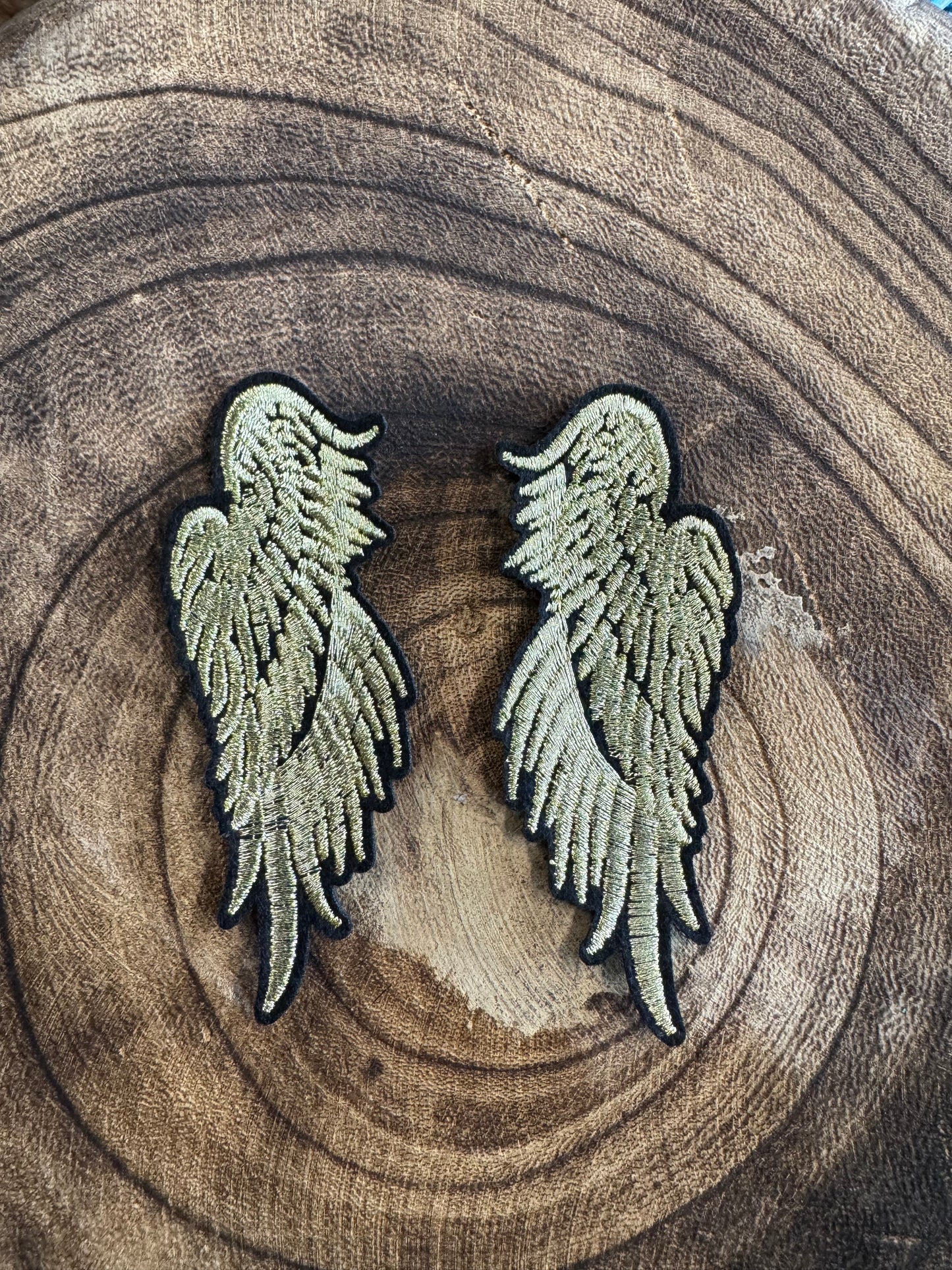 Pair of Gold Wings Patches