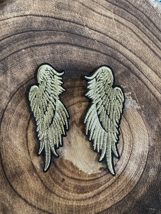 Pair of Gold Wings Patches