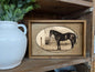 Box Framed Canvas Art Black Horse