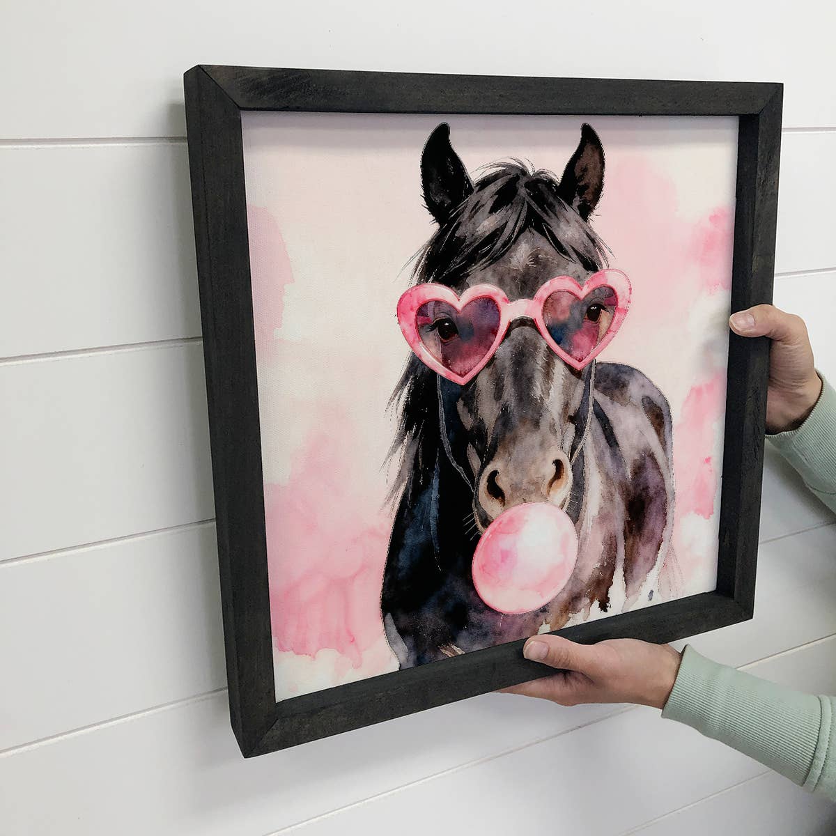 Black Horse Heart Sunglasses Canvas