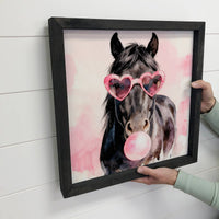 Black Horse Heart Sunglasses Canvas