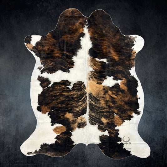 Large Tricolor Cowhide Rug