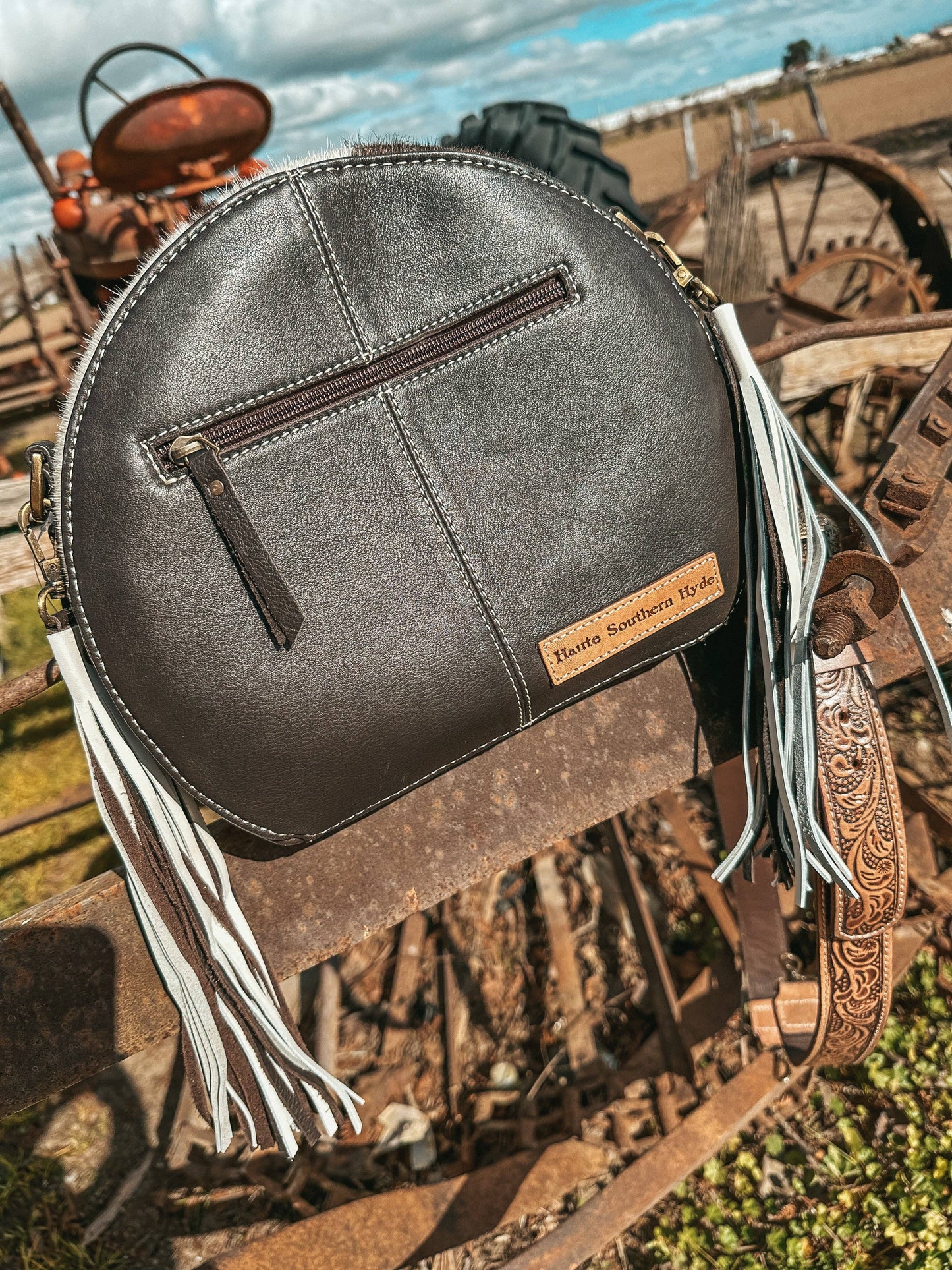 The Bucking Leather Tooled Canteen