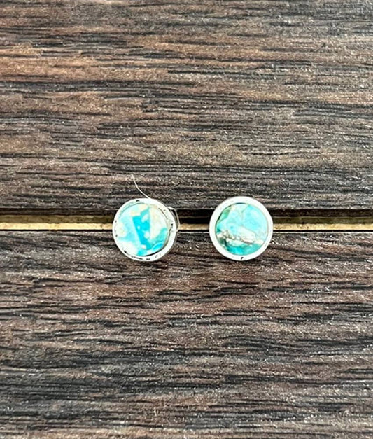 6mm Round Gemstone Stud Earrings
