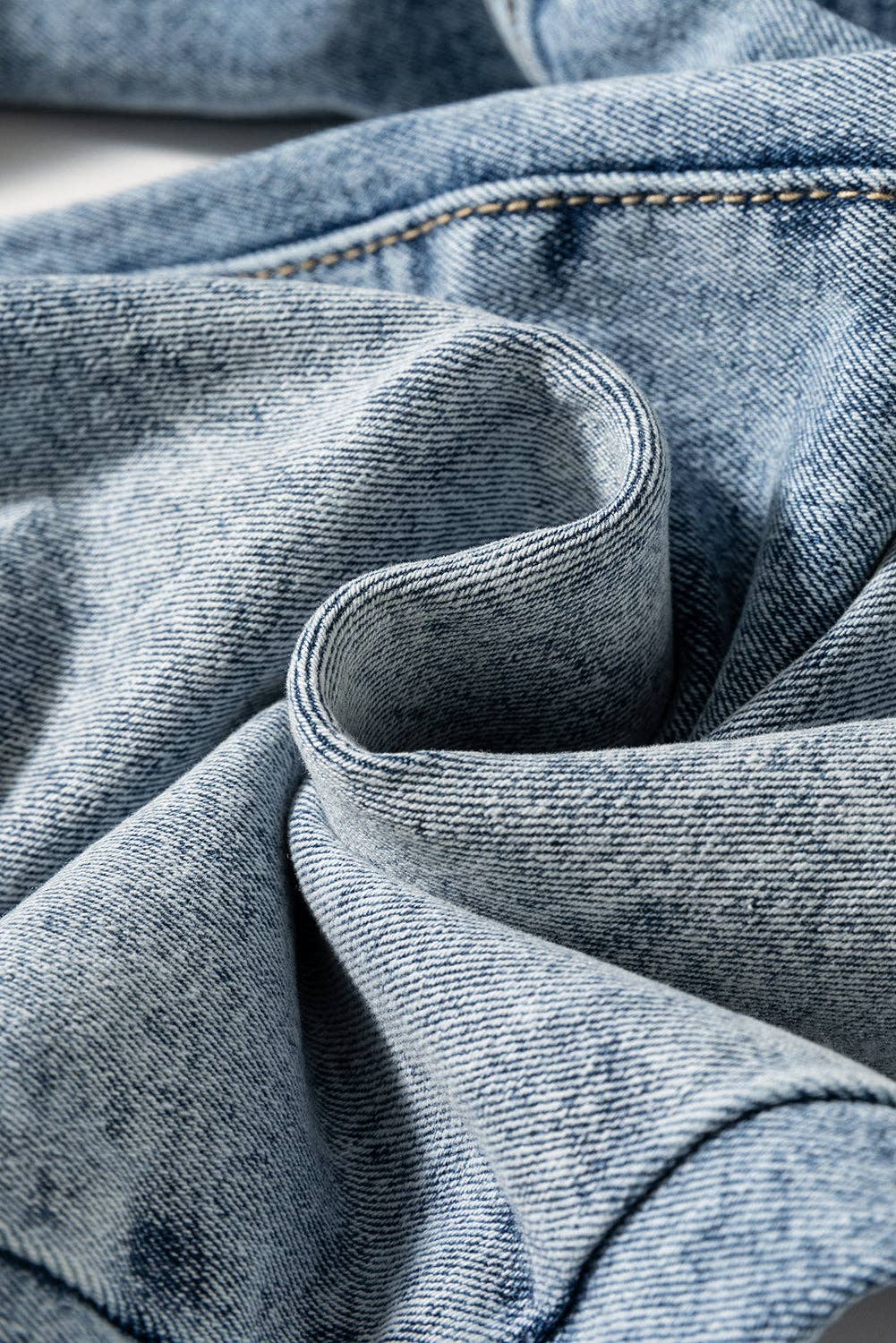 High Rise Button Zip Fly Jeans