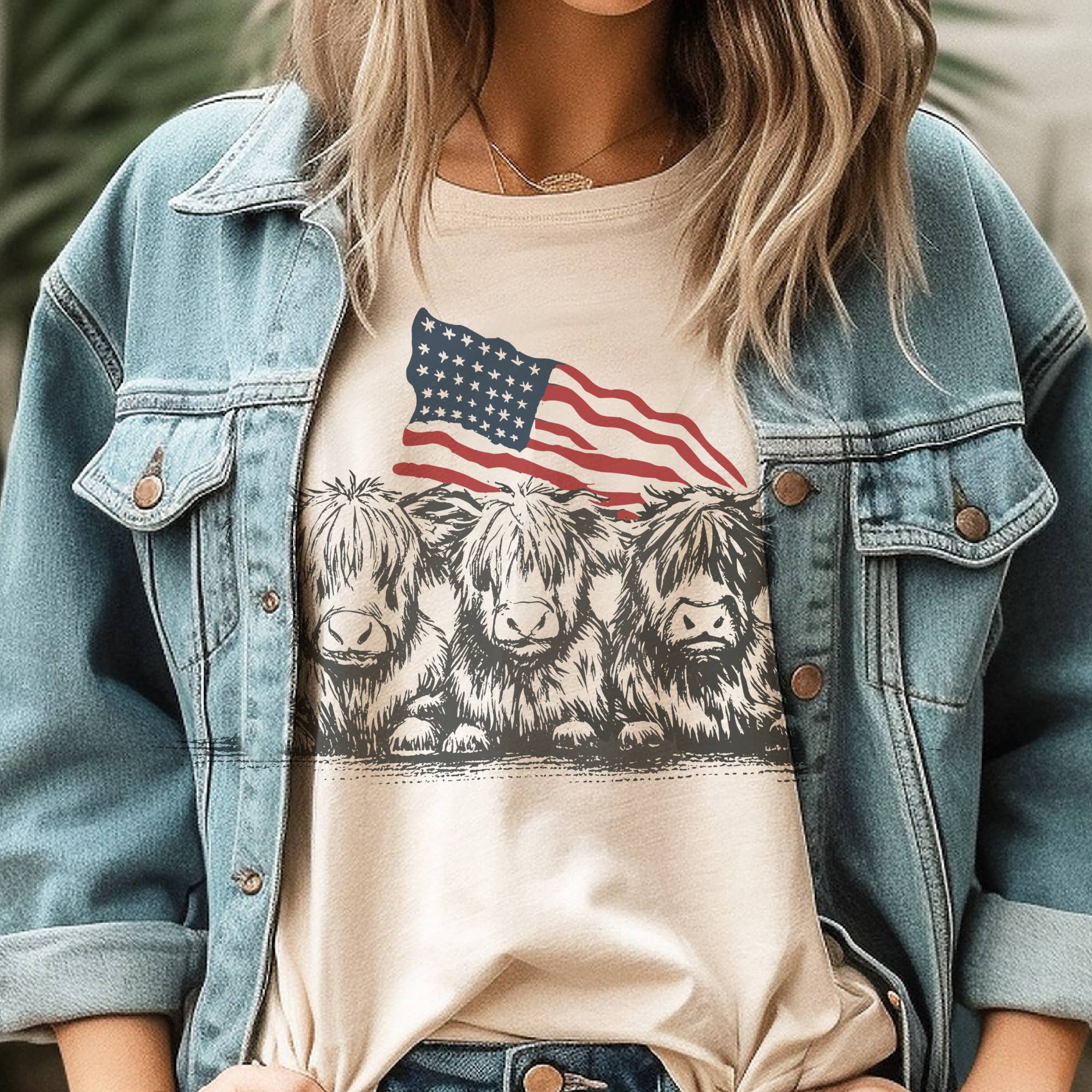 USA Cow Patriotic Tee