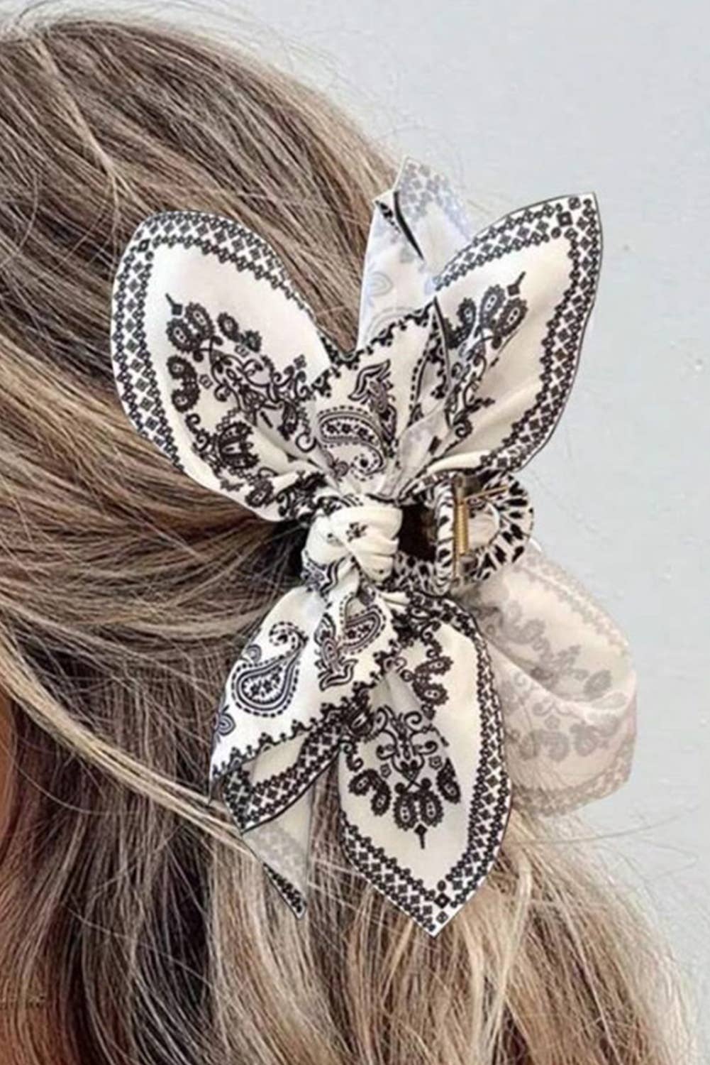 Paisley Bow Knot Hair Clip