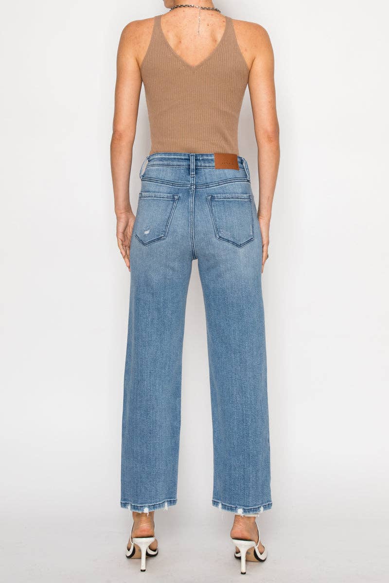 HIGH RISE STRAIGHT JEANS