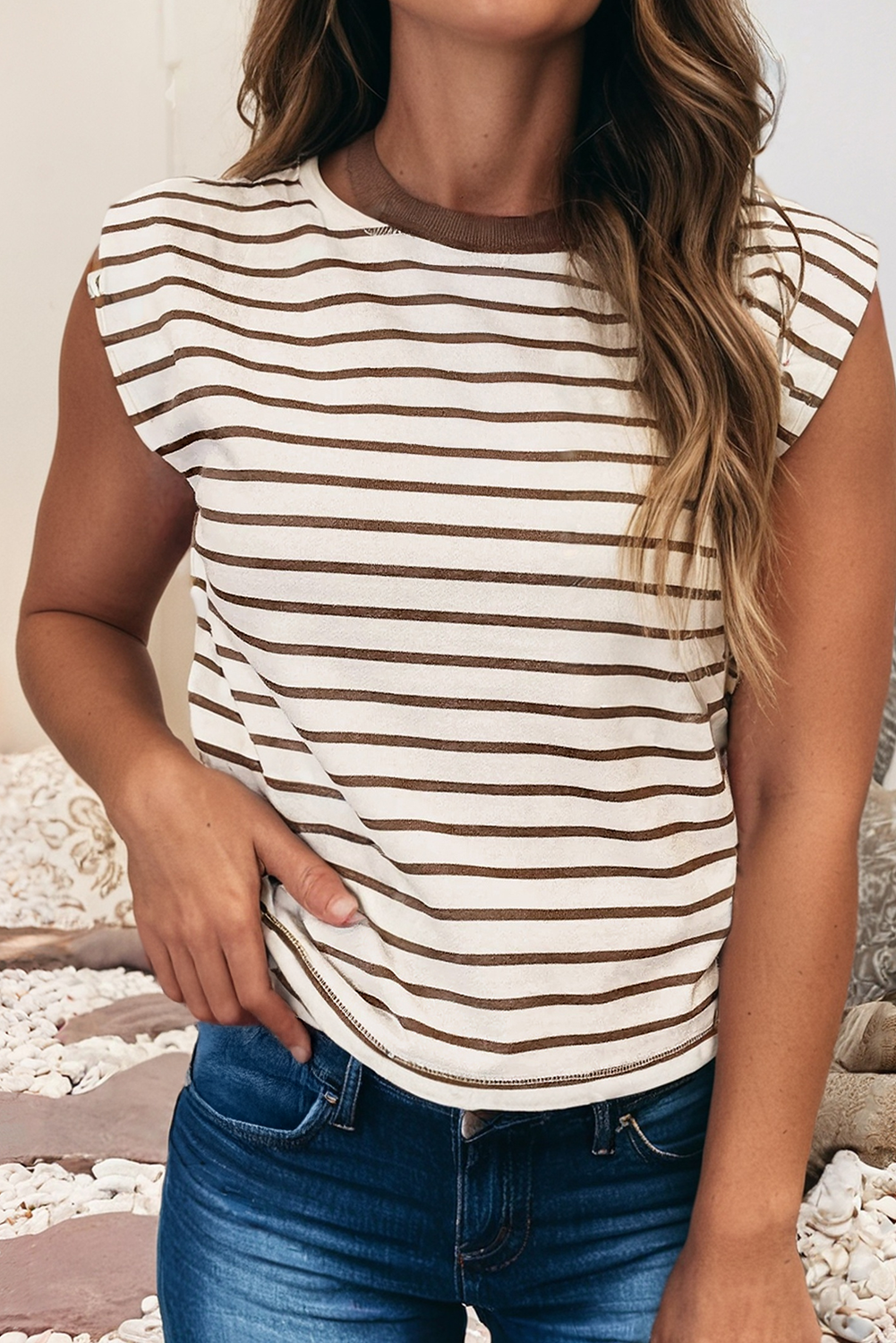 Stripe Ribbed Tank Top