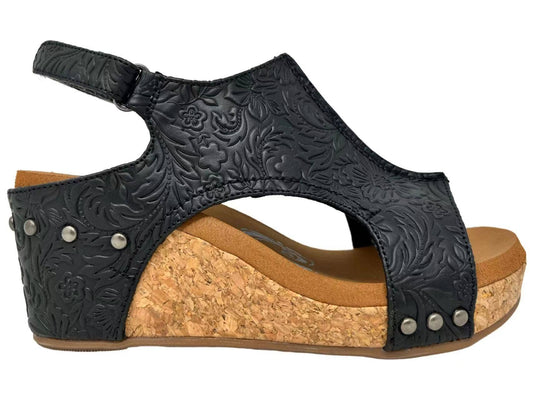 Black Tooled Wedge