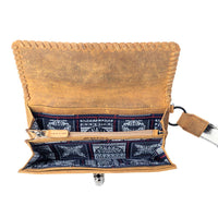 Monarch Hide Hairon Leather Wallet in Rustic Ivory