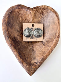 Western Style Round Stud Earrings