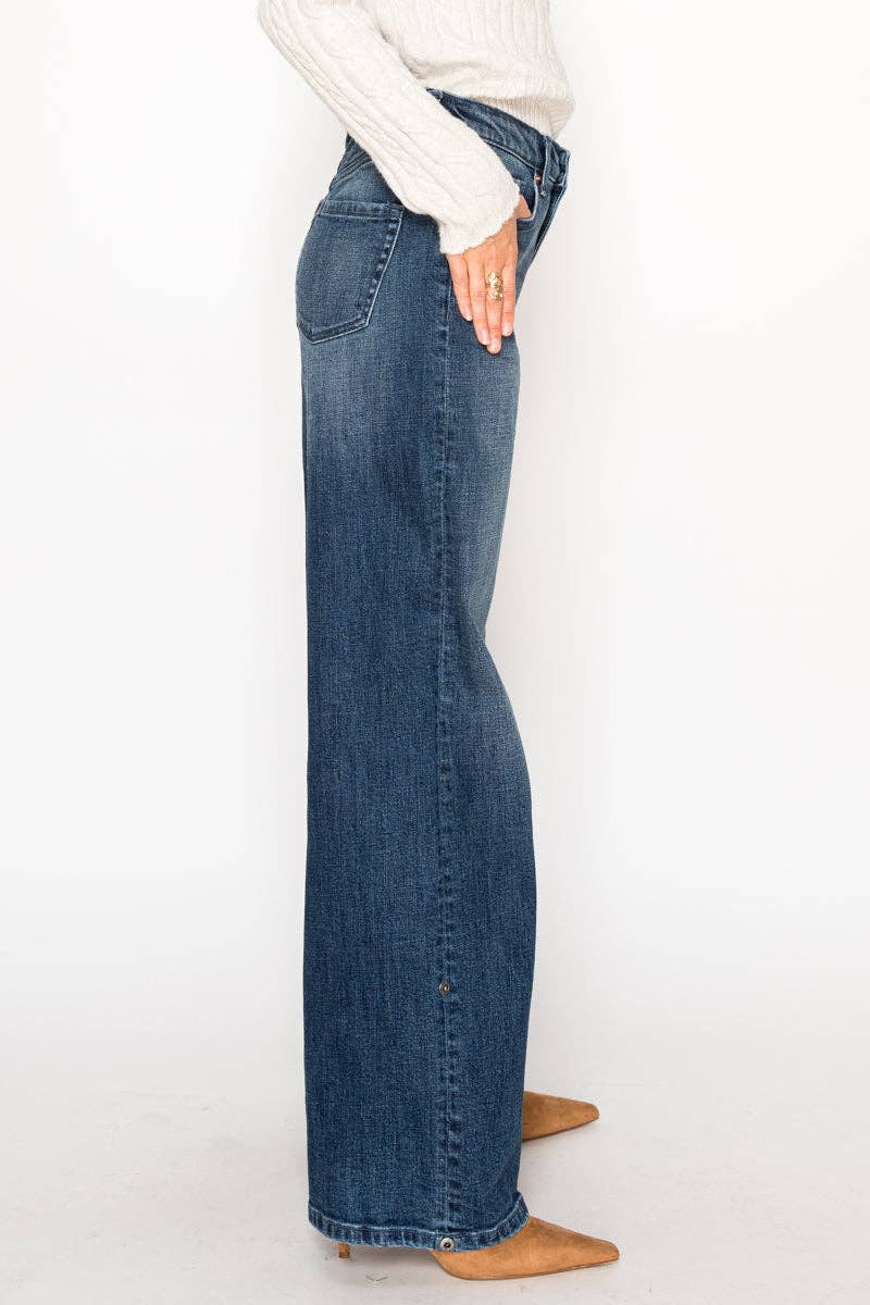 HIGH RISE A-WIDE JEANS