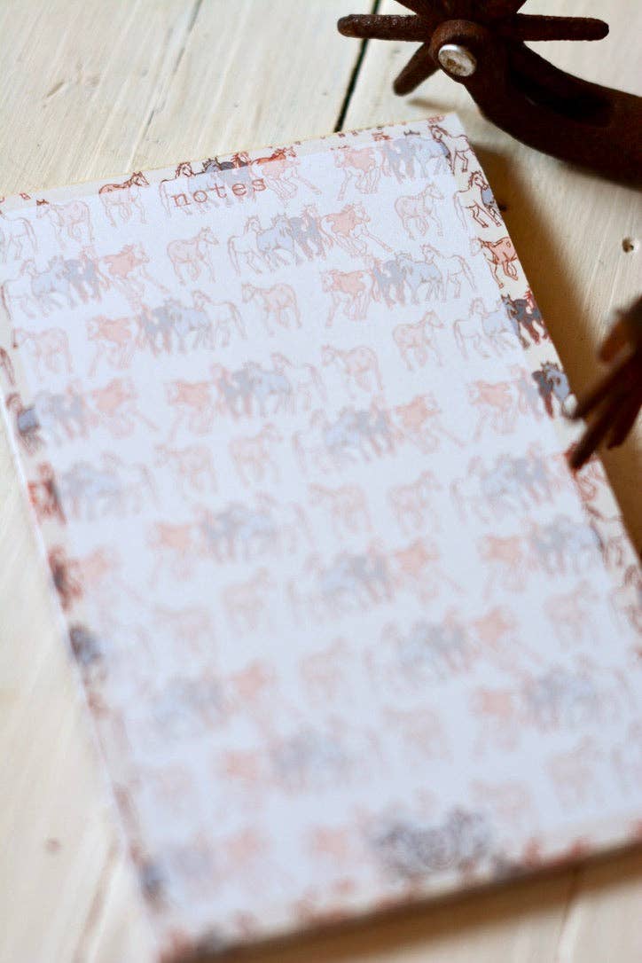 Western Wild Horses 4x6 Stationery Notepad