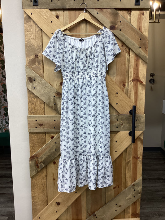 Floral Flutter Sleeve Dress