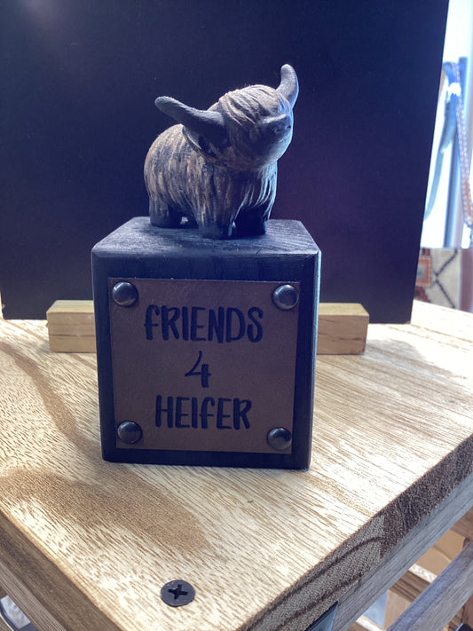 Friends 4 Heifer Block with Highland Cow