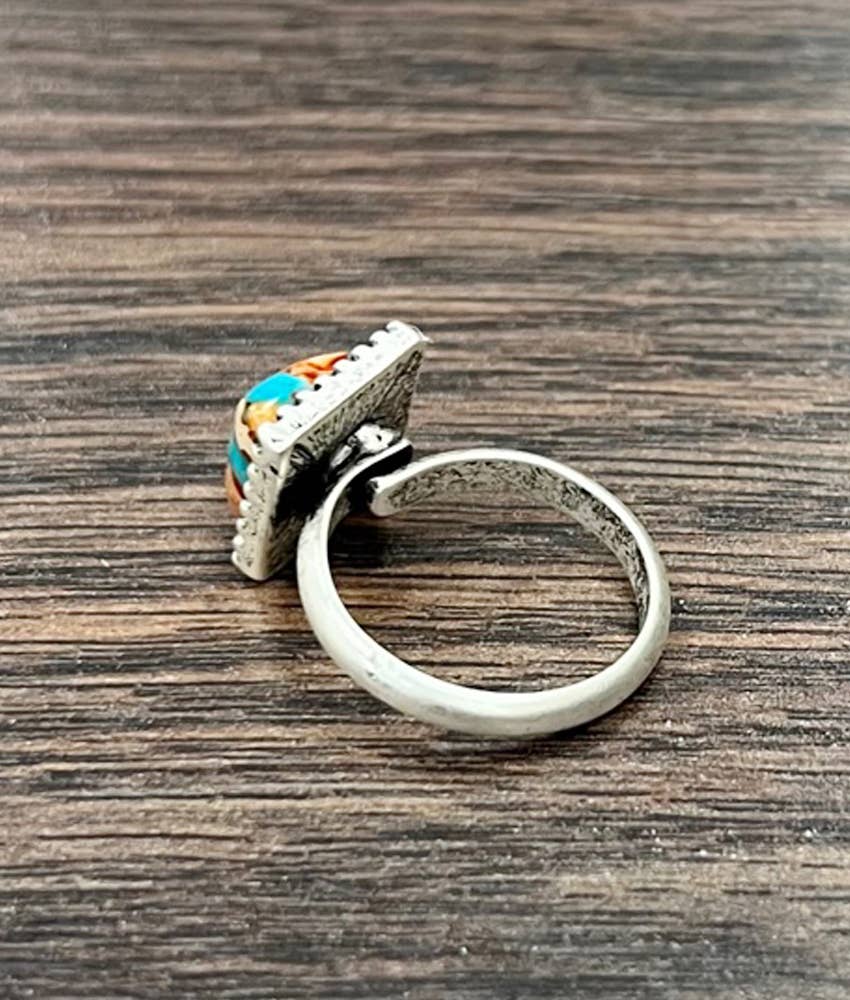 10mm Square Gemstone Ring