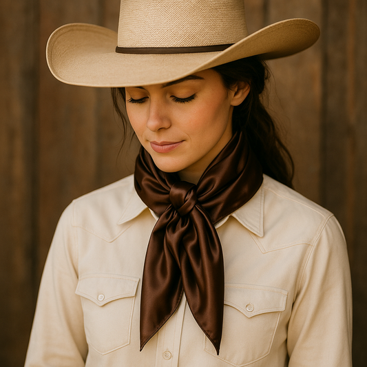 Solid Brown Wild Rag