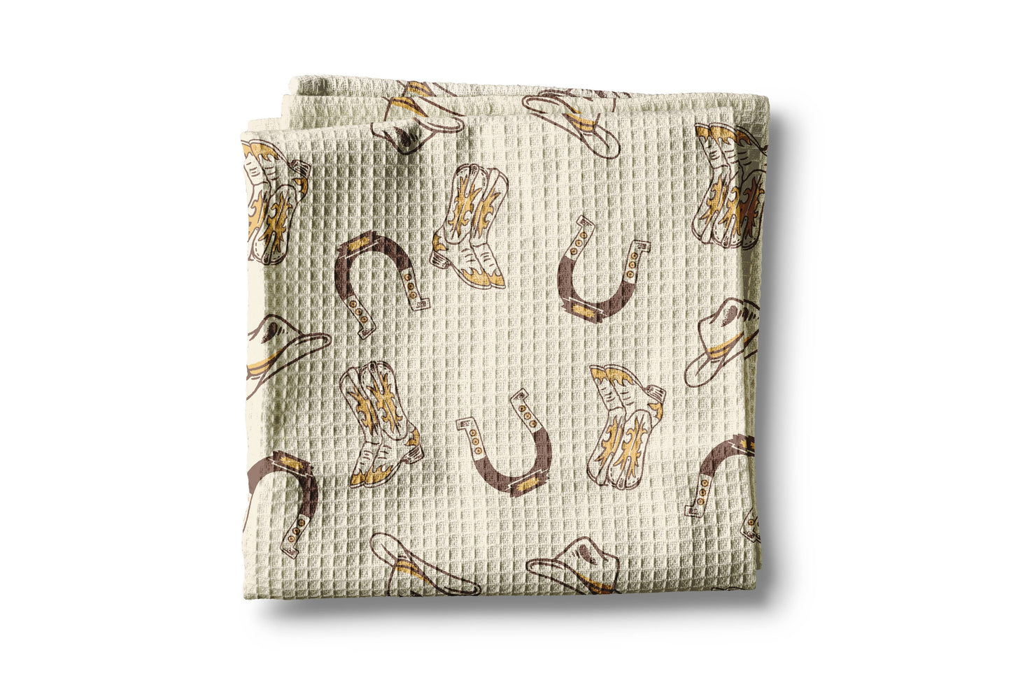 Retro Western  Kitchen Towel Waffle