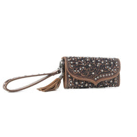 Myra Wildflower Story Handtooled Leather Wallet