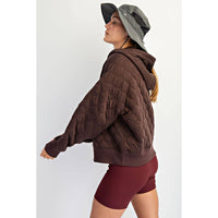 Quilted Quarter Zip Hoodie