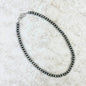 6mm Silver Pearl Bead Necklace