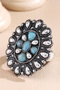Stone & Silver Concho Ring