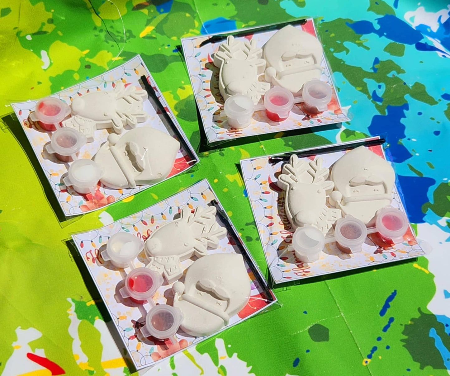 Santa & Reindeer Plaster Paint Kits