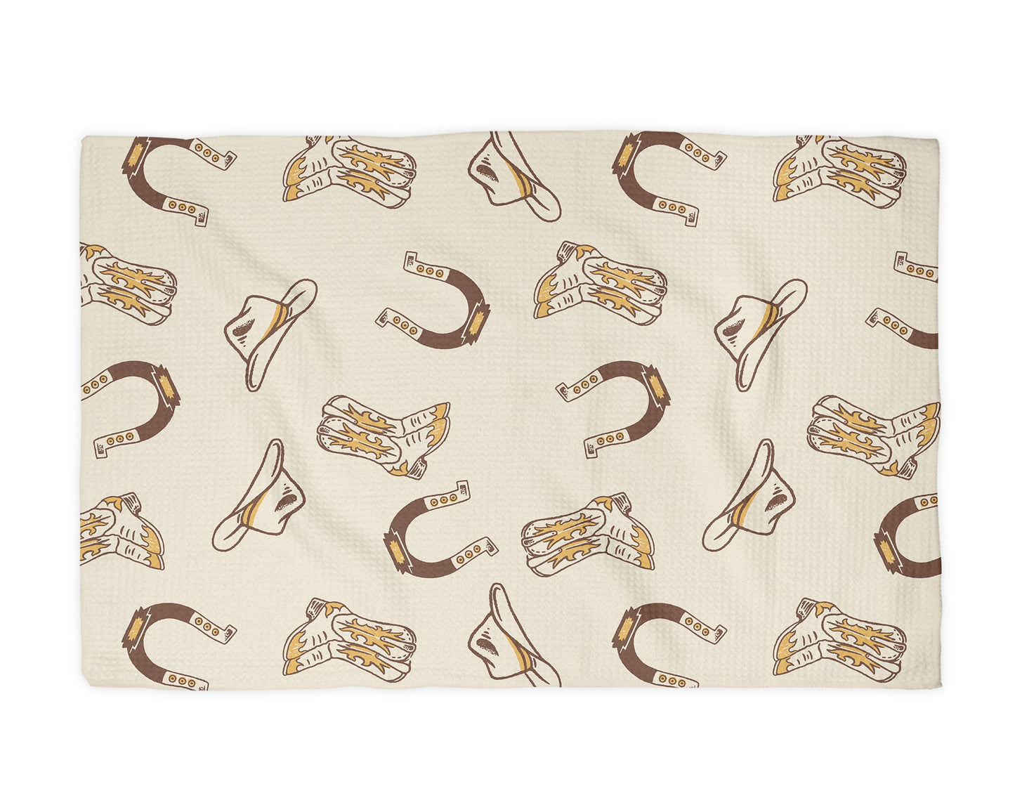 Retro Western  Kitchen Towel Waffle