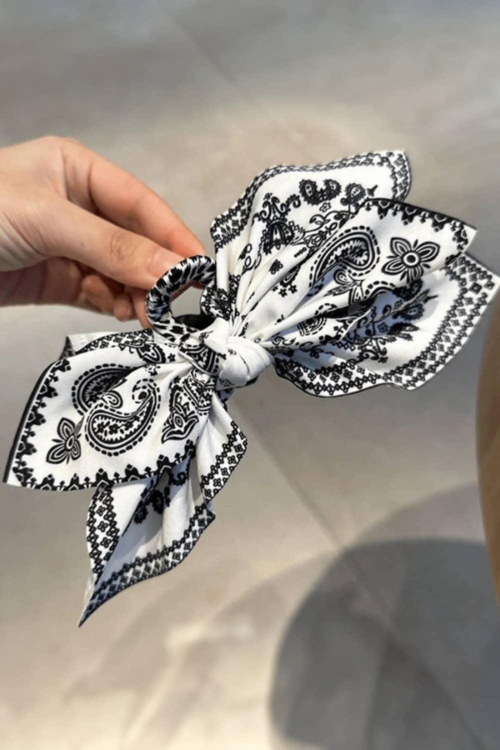 Paisley Bow Knot Hair Clip