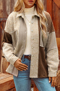 Patchwork Loose Shacket