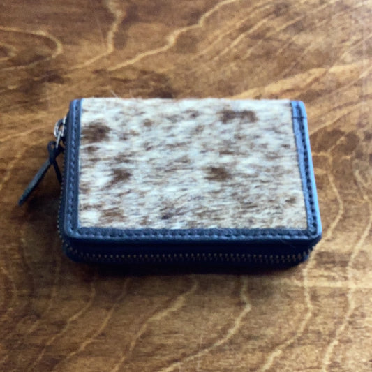 Black with Brown/White Hide Wallet