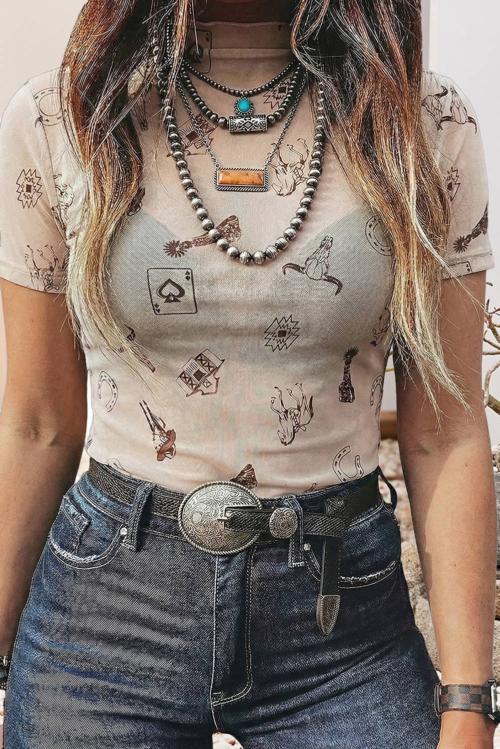 Retro Mesh  Top