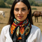 Black and Red Floral Paisley Wild Rag