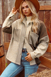 Patchwork Loose Shacket
