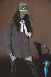 Chocolate Acres Button Up