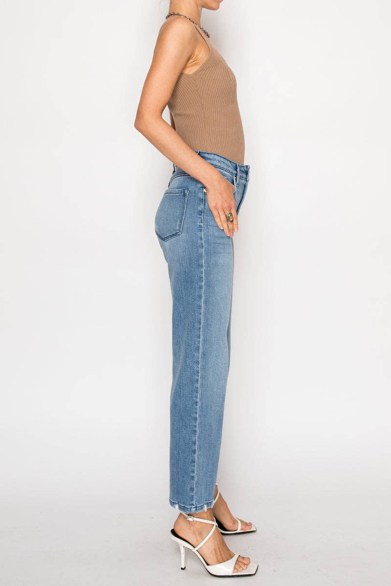 HIGH RISE STRAIGHT JEANS