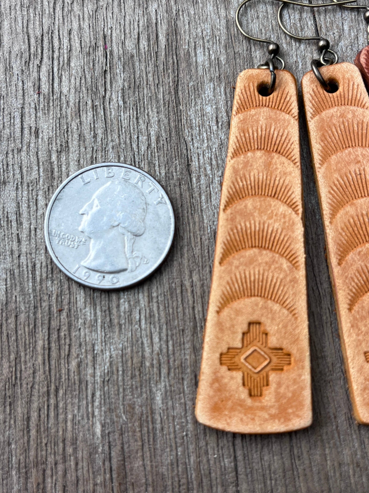 Leather Bar Earrings